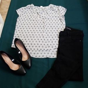 Geometric Patterned Blouse